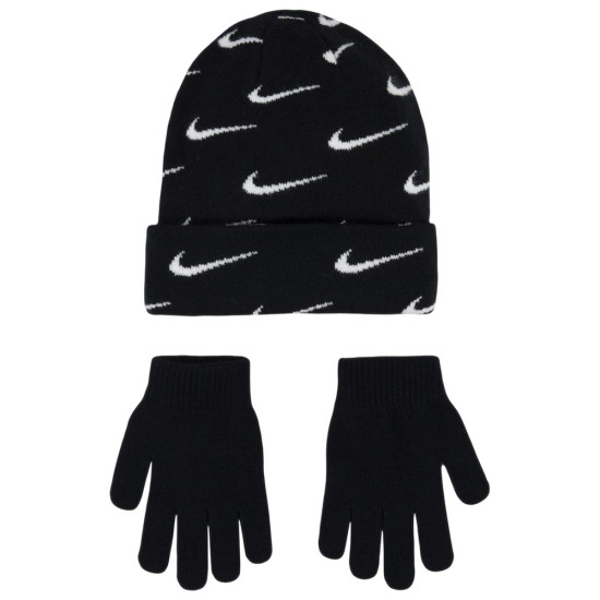 Nike Παιδικό σετ σκουφάκι & γάντια Swoosh Repeat Beanie/Gloves Set
